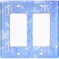 thumbnail image 6 of Metal Light Switch Plate Cover Romantic Paris  Eiffel Tower Bicycle Cupid Blue PRS018, 6 of 13