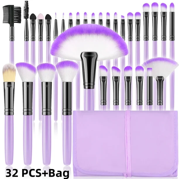 Juego de 8/32 brochas de maquillaje para sombra de ojos, base, polvos, delineador de ojos, pestañas, cosmética, herramienta de maquillaje facial, juego de brochas, brochas para pestañas