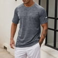 thumbnail image 2 of Krdevn Mens Shirts - Men's Athletic Performance T Shirt for Summer Wear Comfortable Round Neck Sports Shirt for Running and Fitness,Mens Fall Shirts,Color:Dark Gray,Size:XXL, 2 of 5