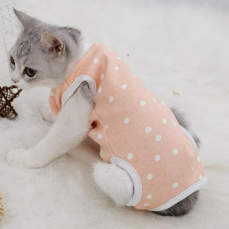 

Cat Recovery Suit for Abdominal Wounds or Skin Diseases After Surgery Wear Anti Licking Wounds Pajama Suit M