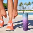 thumbnail image 3 of Boho Diamond Check Skinny Tumbler 20oz - Double Wall Vacuum Insulated Tumbler- Birthday Gifts for Mom Sister Friends Women, 3 of 7