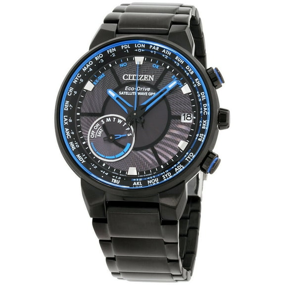 Citizen Men's Satellite Wave GPS Black Dial Stainless Steel Watch