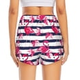 thumbnail image 2 of Lsque Flamingos Printed Women's Running Shorts with Liner Pockets,Elastic Quick Dry Workout Athletic Gym Yoga Shorts,Womens High Waist Shorts-Small, 2 of 9