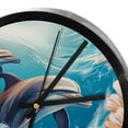 thumbnail image 4 of Dolphin 9.8 Inch Silent Wall Clock, Non-Ticking Digital Round Clock, Battery Operated Easy-to-Read for Bedroom Living Room Kitchen Bathroom Decoration, 4 of 6