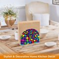 thumbnail image 6 of Yayeee Napkin Holder for Table Set of 2 Kitchen Paper Tissue Organization, Colorful Psychedelic, 6 of 8