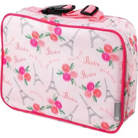 Bentology Lunch Box - Insulated, Durable Paris Lunchbox Tote Bag Fits Bento Boxes, Jars & Bottles- Reusable School Lunch Sleeve Keeps Food Hotter or Colder Longer, For Kids & Girls