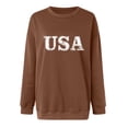 thumbnail image 3 of ICHUANYI Liquidación Moda Mujer Impreso Camiseta Suelta Manga Larga Blusa Cuello Redondo Casual Tops Sudadera ICHUANYI WER202308172970, 3 of 4