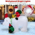thumbnail image 4 of Gymax 7FT Christmas Inflatables LED Lighted Xmas Inflatable Polar Bear w/ Shaking Head, 4 of 10
