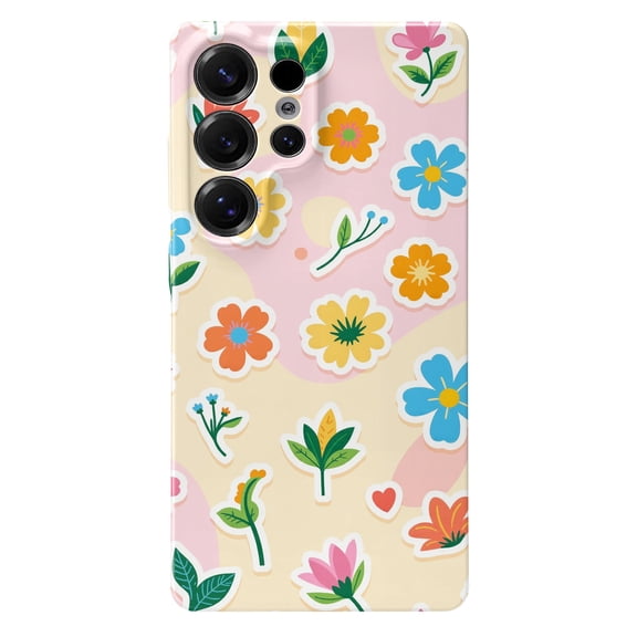 SKLYDDI Cute Pink Floral Case for Galaxy S25 Ultra - 140