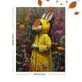 thumbnail image 3 of Yellow Raincoat Bunny Canvas Wall Art，Cute Animal Decor for Living Room Bedroom Office Cafe Nursery, 3 of 8