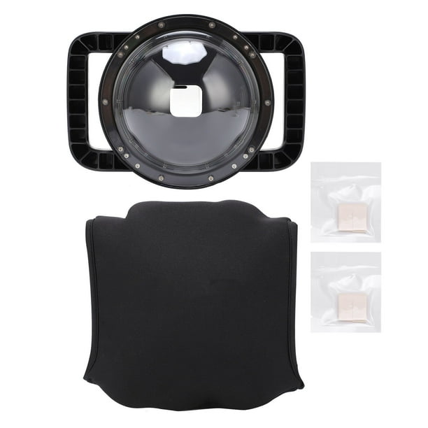 Estuche Para Cámara Domo, Vista De 180 ° 45 M / 147.6 Pies Estuche Protector De Puerto De Mano Doble Domo 93% Transmitancia De Luz Para Cámara De Acción Gopro 9