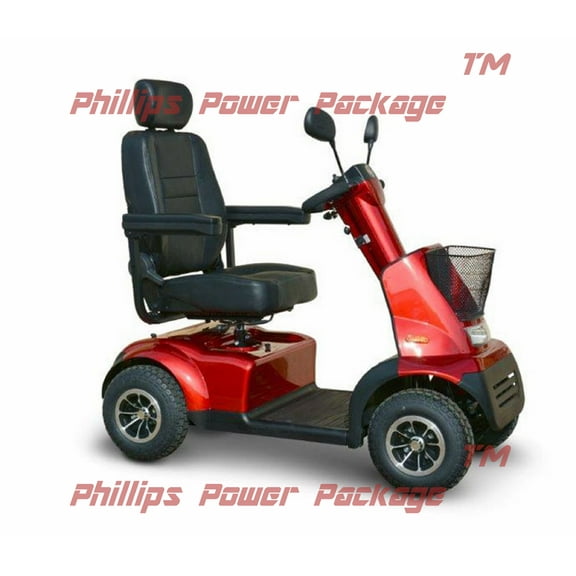 Afikim - Afiscooter C4 Breeze - Mid Size Mobility Scooter - 4-Wheel - Cherry Red