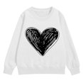 thumbnail image 6 of KAUOD Teen Girls Oversized Pullover Sweatshirts Cute Heart Graphic Crew Neck Sweatshirts Kids Cotton Loose Long Sleeve Sweater, 6 of 7