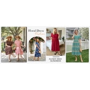 Fantaslook Summer Short Sleeve Midi Dresses for Women Casual Floral T Shirt Dresses Flowy Beach Sundress with Pockets