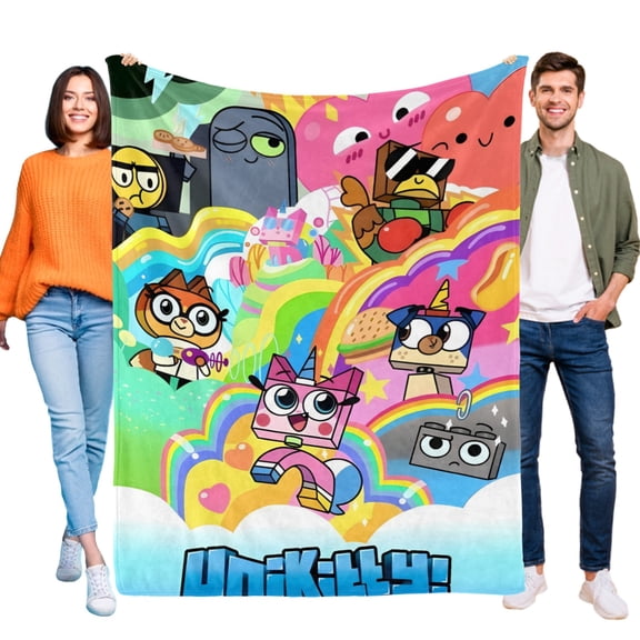 Throw Blanket for Unikitty Bed Couch Soft Warm 30x40 Inch Flannel Blanket for Kids Boys Girls Gifts Home Decor