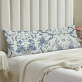 thumbnail image 2 of Chinoiserie Body Pillow Cover 20"x54" Blue and White Floral Decoration Long Pillow Cases Protector with Zipper Vintage Pillow Case Decorative Bedding Pillowcase Rectangle Cushion Covers for Bed,Sofa, 2 of 6