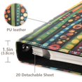 thumbnail image 3 of FORMRS 3 Ring Photo Album 4"x6" Self Adhesive Large Capacity PU Leather Cover, Red Colorful Flowers with Dots, 3 of 8