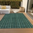 thumbnail image 6 of Addison Rugs Chantille Indoor/Outdoor Transitional Stripes Teal Washable Rectangle Rug, 9' x 12', 6 of 6