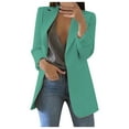 thumbnail image 3 of Gyexs Blazers for Women Lightweight Open Front Cardigan Shirts Long Sleeve Lapel Pockets Loose Fit Work Casual Suit Jackets, Green, Size XXXL, 3 of 6