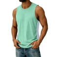 thumbnail image 3 of srobpty Mens Summer Multi Color Sleeveless Round Neck Tank Tops Stretchy Breathable for Sports Daily Activities, 3 of 5