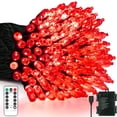 thumbnail image 1 of Luces de Cadena Tcamp 10m 100 LED Rojas con Batería y Control Remoto, 1 of 9