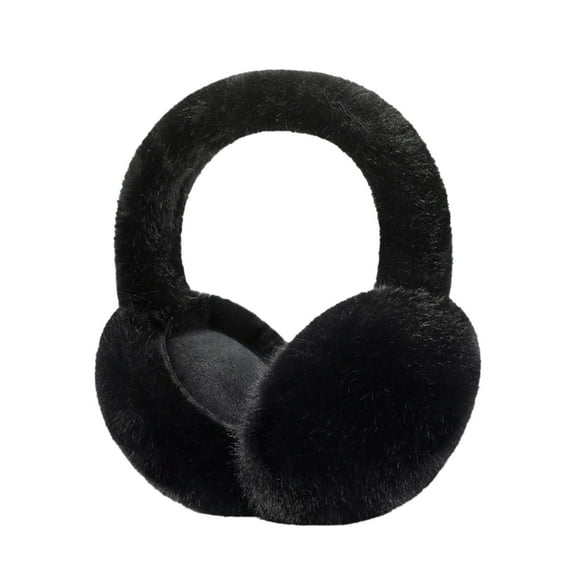 Winter Ear muffs Warm Earmuffs Adjustable Outdoor Ear Warmers For Women Plush Kids Winter Earmuffs Girls Boys Cold Weather Ear Warmer,Black