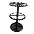 thumbnail image 4 of Organizador de Pendientes, Soporte de Joyería, Estante de Almacenamiento de Rotación de 360 Grados para Lápiz Labial, Collar, Mesa, Tobilleras Colgant 2 niveles en negro., 4 of 9