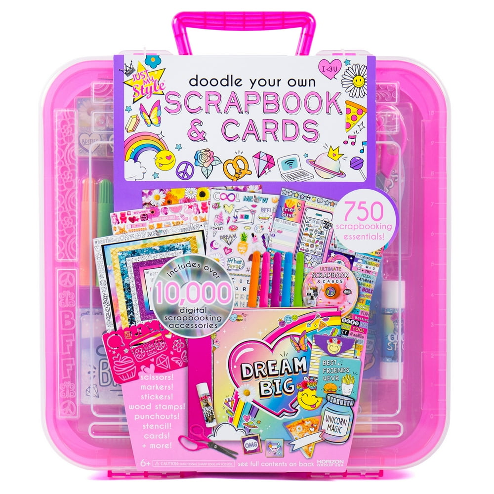 Just My Style Doodle Your Own Scrapbook & Cards, Arts & Crafts Kit, 6