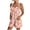 Pink, variant on Loose Summer Romper for Women Shorts with Daisy Flowers Print Sleeveless Knotted Straps Short Jumpsuit with Pockets (L, White)