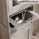 thumbnail image 1 of Mueble de Almacenamiento para Baño de 170 cm - Gabinete Alto con Puertas de Cristal, Cajón Inferior y Repisas Regulables - Diseño Compacto para Baño, Cocina o Recibidor - Gris, 1 of 8