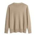 thumbnail image 5 of vigerkar Women's Casual Long Sleeve V Neck Pullover Tops Oversized Chunky Knitted Loose Jumper Sweaters (Gold, XL), 5 of 5