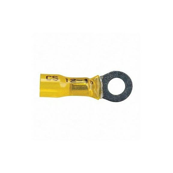 Velvac Ring Terminal,Yellow,12 AWG,10 AWG,PK10 37415