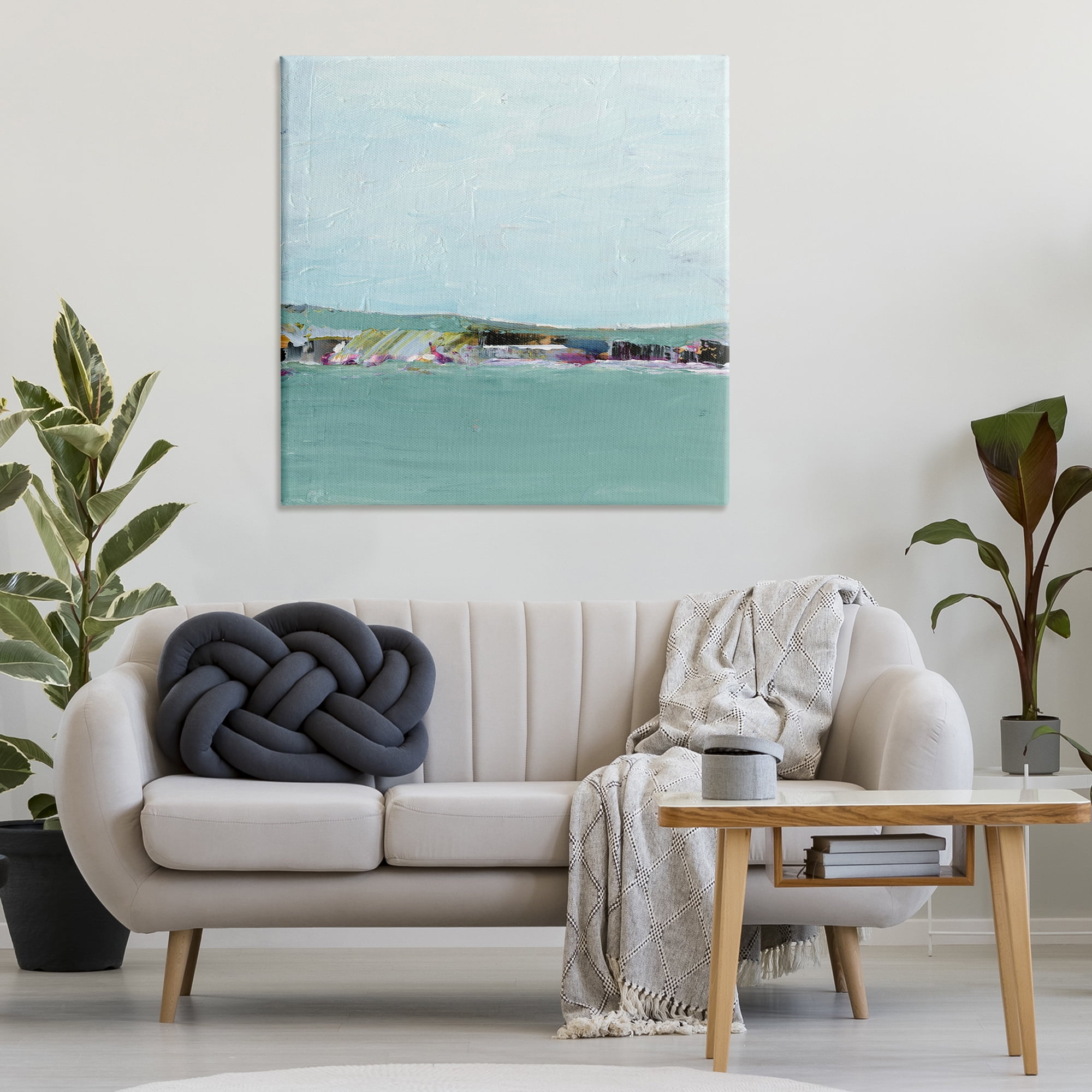 Stupell Industries Abstract Ocean Island Landscape & Nature Painting Wrapped Canvas Art Print Wall Art, 36 x 36