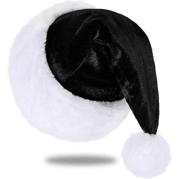 Santa Hat, Santa Hat for Adults, Unisex Velvet Comfort  Christmas Hat Hats Extra Thicken Classic Plush for Christmas New Year Festive Holiday Party Supplies