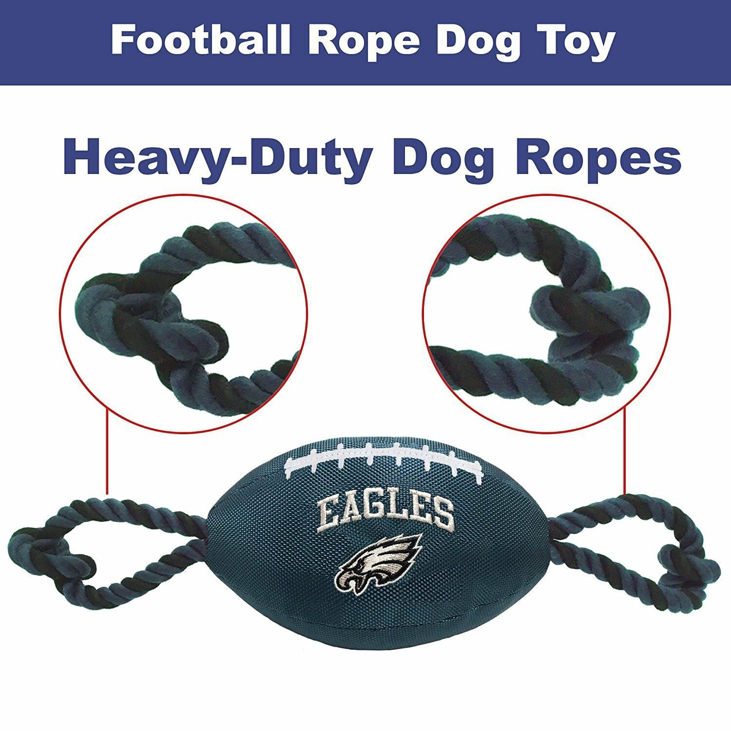 Pets First Nfl Philadelphia Eagles Nylon Football-Licensed