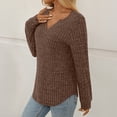 thumbnail image 5 of SUNBS Womens Tops Long Sleeve V Neck Shirts Fall Sweater Casual Blouses Fashion Outfits, 5 of 9