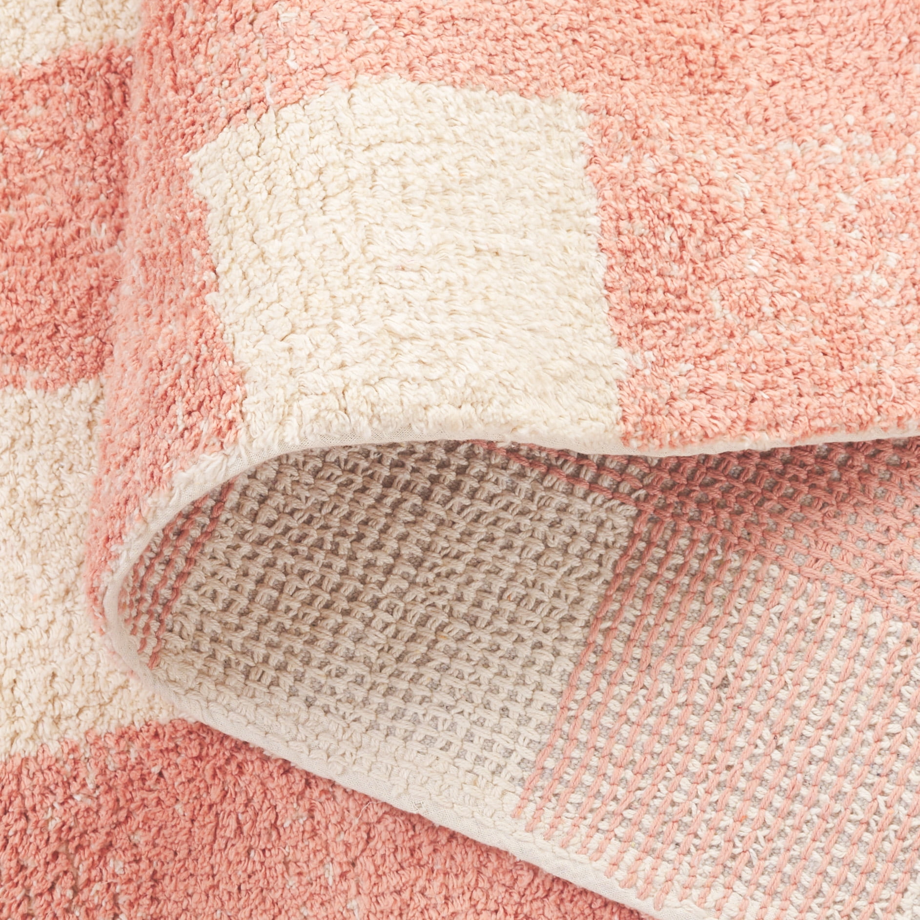 SAFAVIEH Easy Care Maggie Plaid Area Rug, Ivory/Rust, 8' x 10'