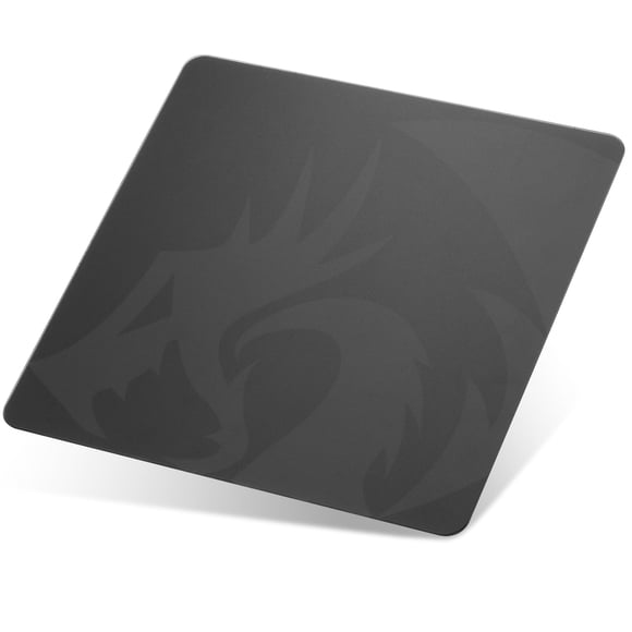 Redragon PG1M Glass Mouse Pad - Ultra-Smooth Precision Surface with Non-Slip Base, Easy to Clean, Hard Mousepad for Gaming - 330 x 330 x 3.7mm, Black