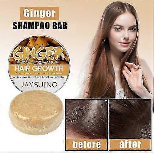 Jabón de jengibre Jaysuing para hidratar intensamente el cabello y el cuero cabelludo. Champú de masaje anticaída N.º 5270