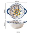 thumbnail image 2 of Salad Plate Double Ear Household Oven Special Bowl Ceramic Tableware, Cheese Baked Rice Baking Tray, 2 of 5
