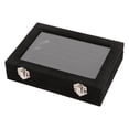 thumbnail image 3 of Rings Display Tray Earring Holder Portable ,with Clear Lid ,Stackable Jewelry Storage Organizer Storage Box for Shelves Counter Showroom, 3 of 8
