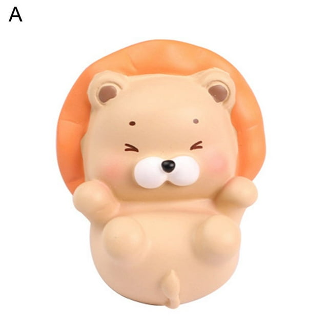 Lion Sculpture Exquisite Workmanship Delicate Eco-friendly Miniature Fairy Garden Figure Cartoon Lion Statue for Home