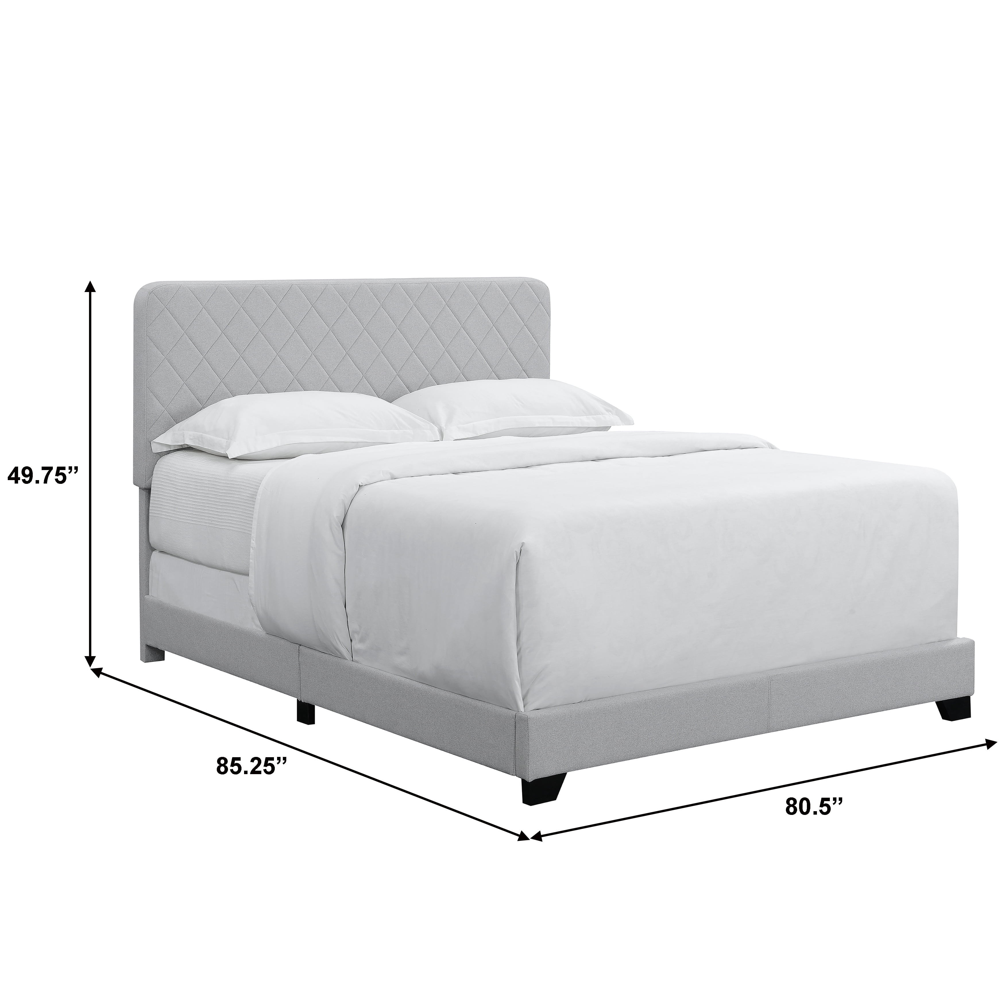 Home Meridian Mid Century Modern King Quilted Bed