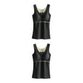 thumbnail image 3 of Qarigey Ropa interior térmica para niña, chaleco básico de fibra acrílica grueso de alta elasticidad para mantener el calor, XL negro 2piezas, 3 of 6