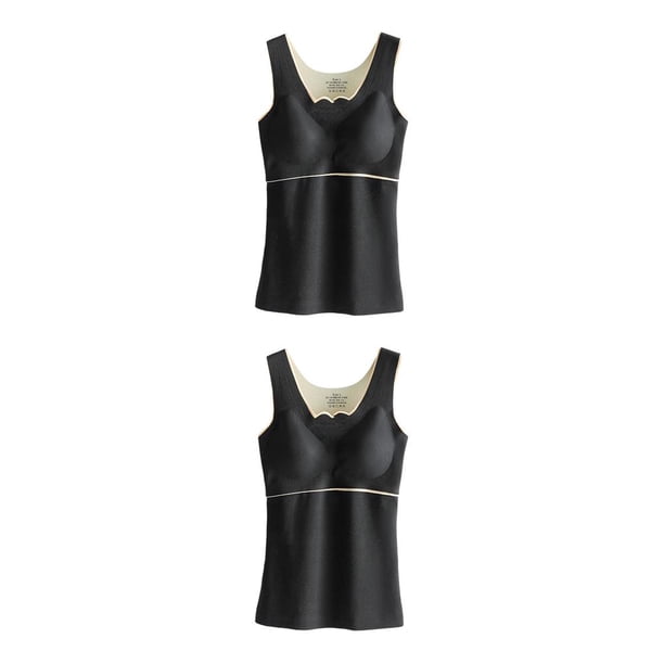 Ropa interior térmica de invierno para mujer Sonducket chaleco básico XL negro