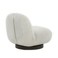 thumbnail image 4 of Maddie Home Modern Wood & Polyester Fabric Swivel Chair in Cream, 4 of 6