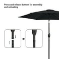 thumbnail image 4 of Sonerlic 7.5ft Round Outdoor Patio Shade Umbrella with Steel Frame Garden,Poolside and Deck, Black, 4 of 7