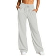 thumbnail image 2 of Women's Casual Pants Everyday Comfort Relaxed Fit Trousers with Drawstring Versatile Athletic Wear for Daily and Activities, 2 of 6