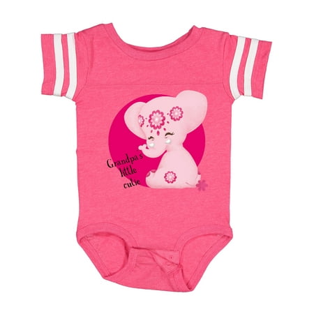 

Inktastic Grandpa s Little Cutie Pink Elephant Aditi Gift Baby Boy Bodysuit