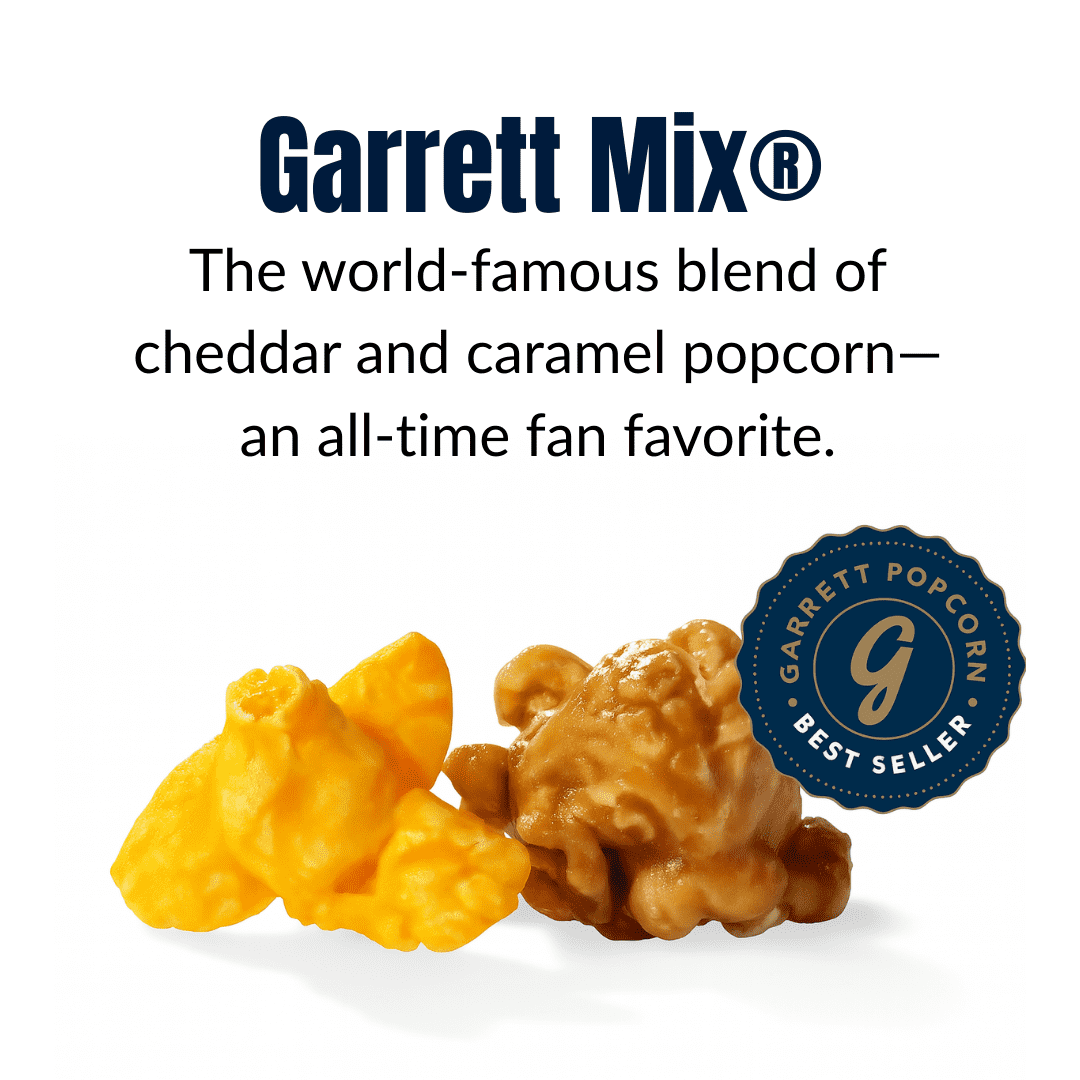 Snacks Caramel Corn and Cheese Popcorn GarretMix, 2 Pack (20 oz Bags) - A Gourmet Sweet and Salty Chicago Style Snack for Gifting & Parties